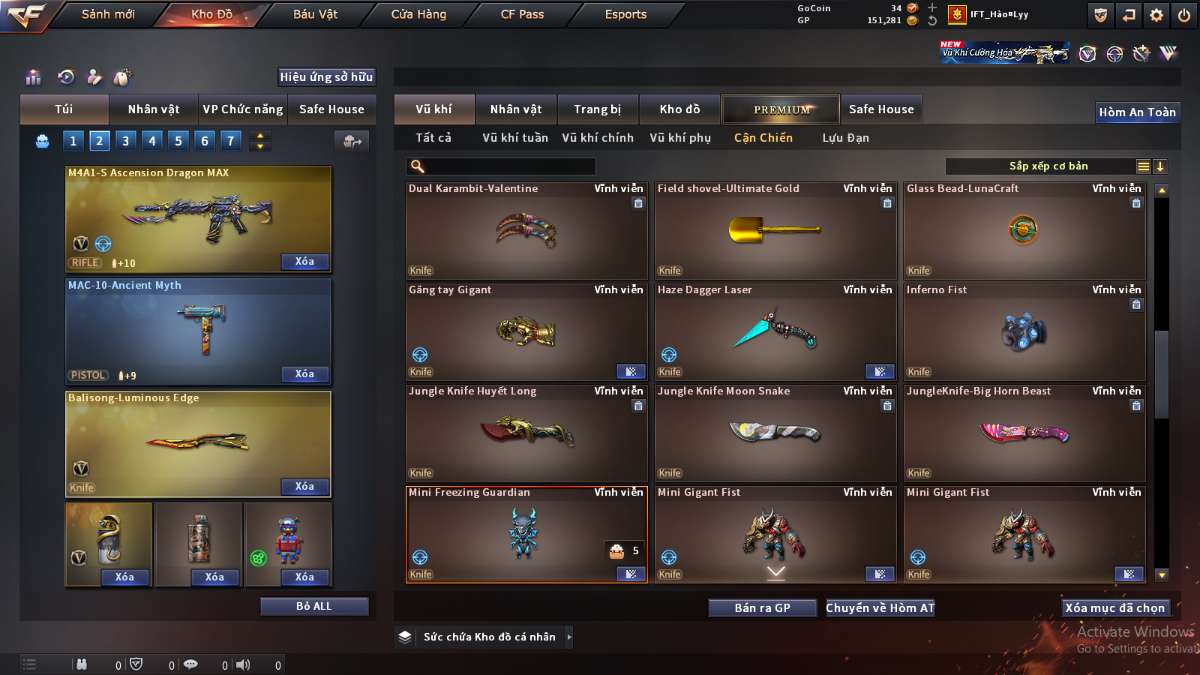 shop acc cf uy tin gia re